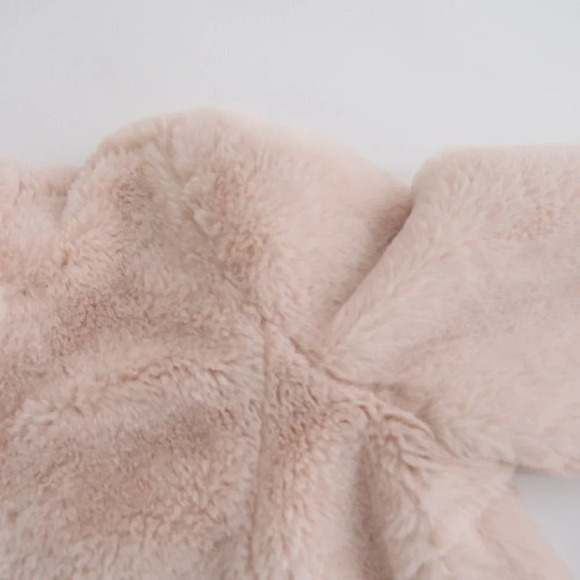 Tribal Jeans Pink Faux Fur Zip Up Bomber Jacket Size P/S - Picture 10 of 13